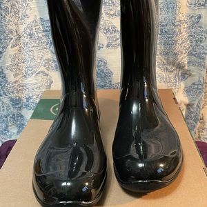 KAMIK WOMEN MARINA BLACK RUBBER RAIN WATERPROOF BOOTS SIZE 9